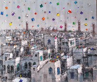 Zahid Saleem, 30 x 36 Inch, Acrylic on Canvas, Cityscape Painting, AC-ZS-193